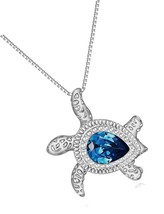 Sterling Silver Sea Turtle Necklace for Women 1-12 - £87.88 GBP