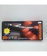 Vintage 50 Super Brite Orange Halloween Light Set Indoor ✨ - $14.85