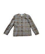 Vintage Pendleton Women Wool Plaid Beige Blazer Jacket Size 10 Read* - $24.75