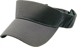 DARK GRAY Sun Visor Plain Hat Sports Cap Golf Tennis New Adjustable Men ... - $17.99