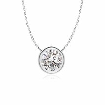 ANGARA Round Natural Diamond Pendant Necklace in 14K Gold (IJI1I2, 0.15 Ctw) - £367.32 GBP