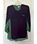 Cabi Women's Black and Green Sweater Shirt Size M - $35.10