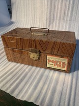 Mid Century Porta File metal storage box vintage scrapbooking crafts 12.... - $39.99