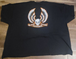 Skull Ride to Live / Live to Ride Men&#39;s T Shirt  with design on back 6XL - $15.35