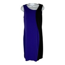 Calvin Klein Women&#39;s Blue &amp; Black Sleeveless Colorblock Dress Size 8 - £29.54 GBP