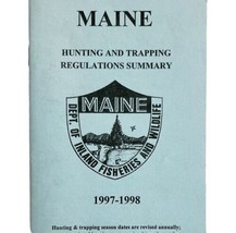 Maine 1997-98 Hunting &amp; Trapping Regulations Vintage 1st Printing Bookle... - £14.99 GBP
