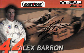 Alex Barron signed INDYCAR Rayovac Blair Racing 5.5x8.5 Photo- COA - $15.95