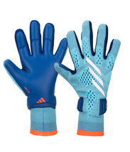 Adidas X GL Pro Gloves Men&#39;s Soccer Goalkeeper Gloves Blue NWT IA0836 - £92.08 GBP