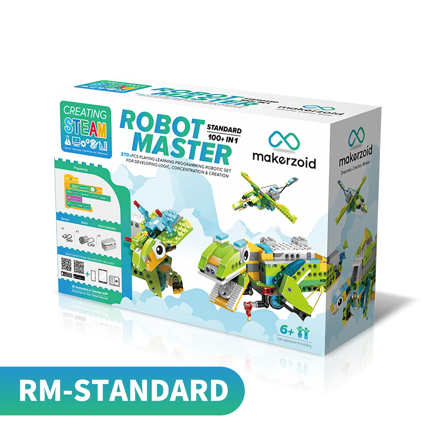 MXW  Robot Master Standard Robots App Controlled Robot Kits Educational Toy Se - £133.97 GBP