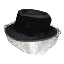 Bollman Hat Co. Vintage Size S Small USA Doeskin Felt Purple Veil 21.5 I... - $24.74