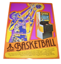 Basketball Arcade Flyer Original Vintage 1979 Retro Video Game Promo 8.5&quot; x 11&quot; - $22.50