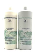 Wella NutriCurls Waves Shampoo &amp; Waves Curls Cleansing Conditioner 33.8 ... - £66.91 GBP