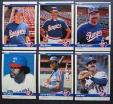 1984 Fleer Update Texas Rangers Team Set of 6 Baseball Cards - £2.25 GBP