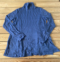 Susan graver NWOT Women’s Jersey turtleneck tunic Size S Blue AA - £13.81 GBP