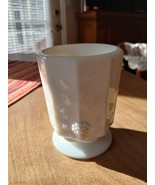 Doeskin milk glass parfait glass.  Grapevine pattern.  One available.  - $152.05 MXN