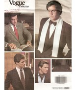 Vogue 2826 Sewing Pattern Mens Ties Ascot Scarf Cummerbund - £13.08 GBP