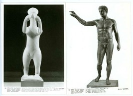 2 Postcards Greece Athens National Museum B&amp;W Photos Statues Hannibal Un... - $4.00