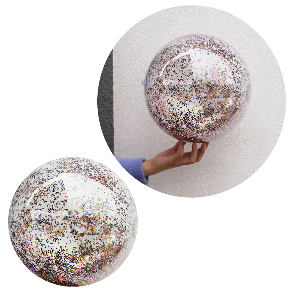 Beach Ball Balls Pool Glitter Inflatable Party Sequin Swimming Kids Water Favors - £7.55 GBP