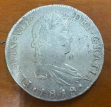1818NG M Guatemala 8 Reales Silver Coin In XF Condition, KM 69 - £153.45 GBP