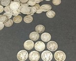 Lot of 10 US Silver Coins Mercury Dimes Random Mixed Dates 90% Silver Ci... - $32.66