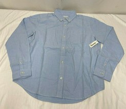 Boys Long Sleeve Light Blue Oxford Shirt XL Husky 12 - £10.71 GBP