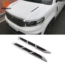 POSSBAY Car Side Air Flow Vent  Hood Cover Intake Grille Decoration Auto Turbo B - £74.21 GBP