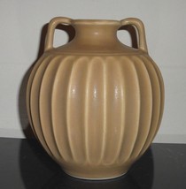 Fine Mustard Celadon Glazed Ribbed Vase - £111.28 GBP