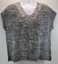 L) Croft &amp; Barrow Woman Black White Sleeveless Sweater Vest XL - $368.88 MXN