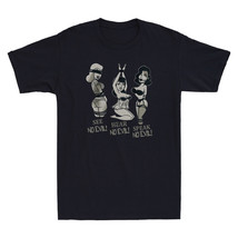 Sexy Girl See-No-Evil Hear-No-Evil Speak-No-Evil Occult Gothic Men&#39;s T-Shirt Tee - £7.98 GBP+