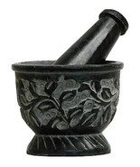 Carved Black Soapstone Mortar &amp; Pestle! - $18.75 CAD