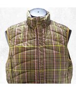 Lands&#39; End Plaid Quilted Zip Front Vest Brown/Purple/Green - Women&#39;s Sma... - €20,39 EUR