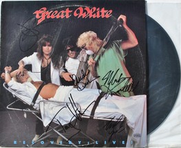 GREAT WHITE - RECOVERY LIVE SIGNED ALBUM X5 - J. Russell, M. Kendall, A.... - £231.57 GBP