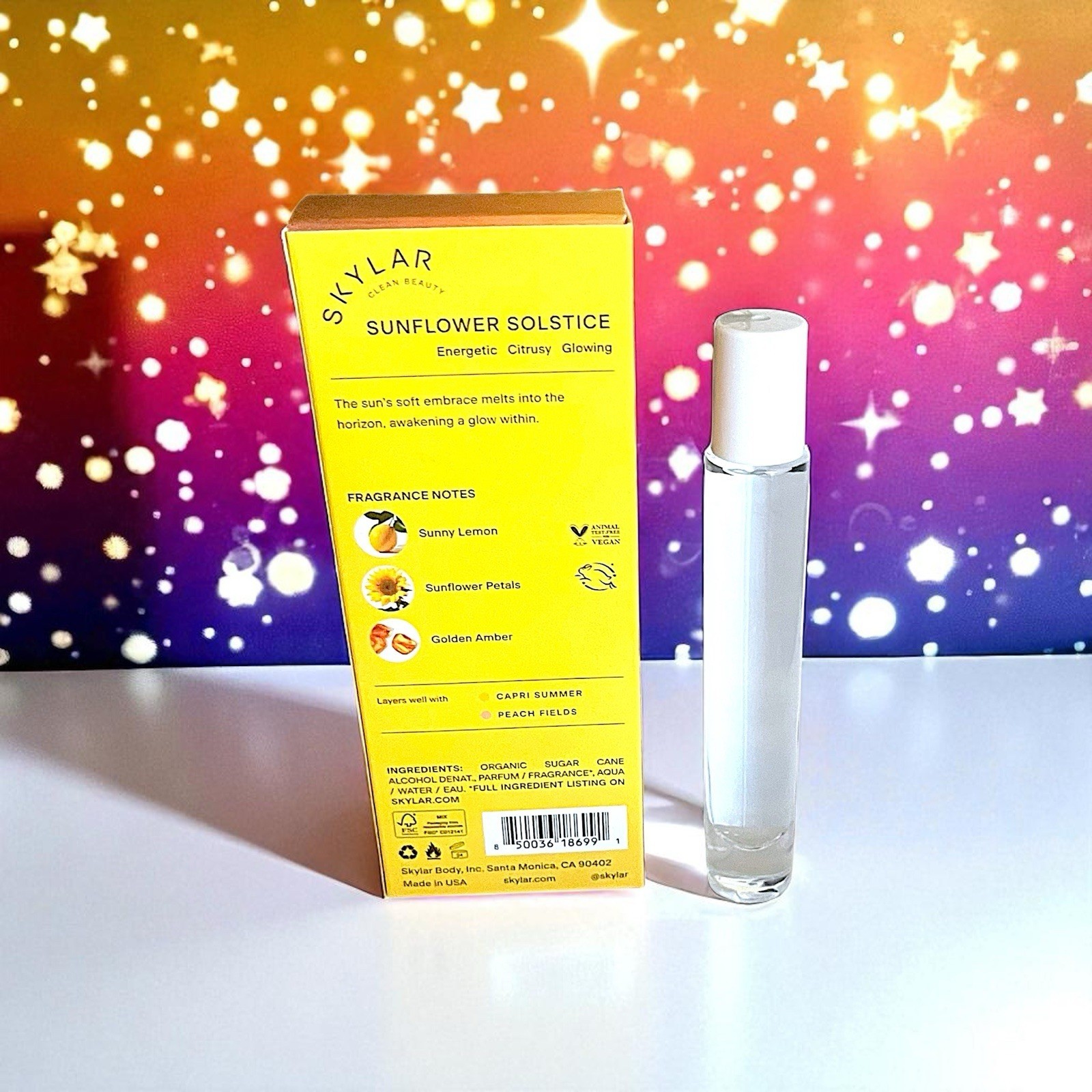 Skylar Sunflower Solstice - Eau de Parfum EDP - Travel Rollerball .33oz/10ml NIB Item image 9