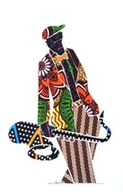 Personality 1 / Fabric Collage /Saxophonist / Jazz music / African Art - £79.75 GBP