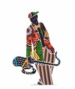 Personality 1 / Fabric Collage /Saxophonist / Jazz music / African Art - $100.00