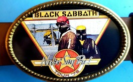 BLACK SABBATH &quot;NEVER SAY DIE&quot; album cover   Epoxy PHOTO MUSIC BELT BUCKL... - £13.97 GBP