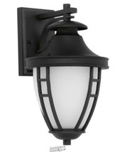 Fairview Collection 1-Light 14.2 in. Outdoor Textured Black LED Wall Lantern - £60.74 GBP