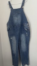 American Rag Plus Size 22W Denim Distressed Overalls - $14.49