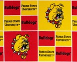 Fleece Ferris State University Bulldogs College Fleece Fabric Print by t... - $14.97