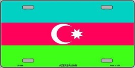 Azerbaijan Flag Metal Novelty License Plate LP-3966 - £14.90 GBP