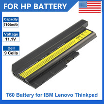 9Cell Battery For Ibm Lenovo Thinkpad T60 T61 R500 T500 W500 Sl300 Sl400 7800Mah - £34.60 GBP
