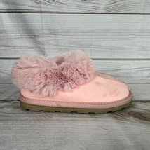 Target Girls 11C Faux Fur Slippers Booties Soft Pink Fuzzy Fur Shoes - £12.17 GBP