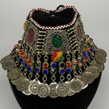 240g, 12&quot;x5&quot;Kuchi Choker Necklace Multi-Color Tribal Gypsy Bohemian,B14078 - £37.92 GBP