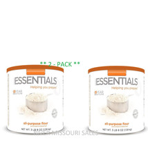 2 Pack Essentials White Flour 3lbs 8oz Large #10 Cans Emergency Long Ter... - £34.95 GBP