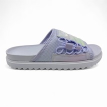 Nike Asuna Slide Print NA Pure Violet White Womens Sandal Slip-On - £43.99 GBP