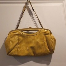 Vintage Purse - Bueno Mustard Yellow Colored Shoulder Bag / Handbag - £14.25 GBP