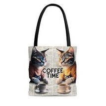 Coffee Time Tote Bag Reusable Shopping Bag - £15.82 GBP+