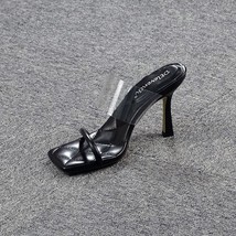 Fashion Summer Sandals PVC Crystal Open Toed High Heels Women Transparent Heel S - £37.53 GBP