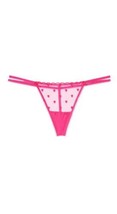 Victoria Secret Pink Sexy Wink V-String G-String Double Strappy Heart Valentine - £10.81 GBP