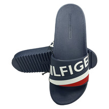 NWT TOMMY HILFIGER MSRP $54.99 MENS NAVY BLUE SLIP ON SLIDES SANDALS SIZ... - $27.19